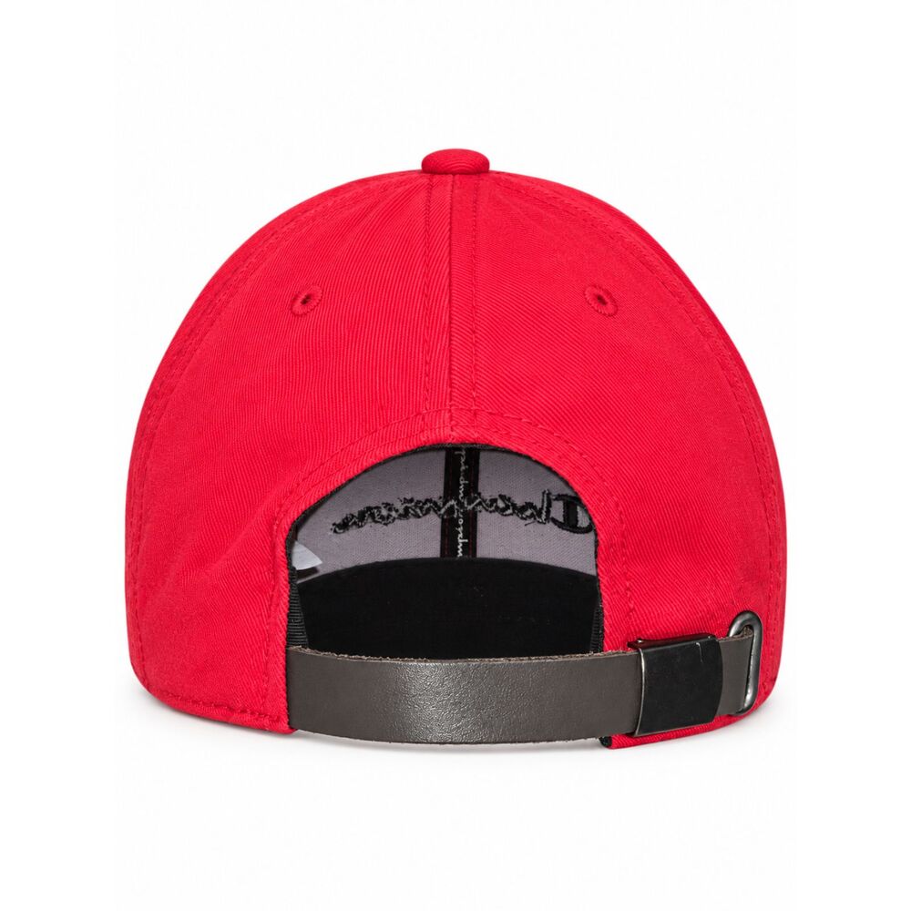 **Champion Red Embroidered Logo Adjustable Baseball Cap**
